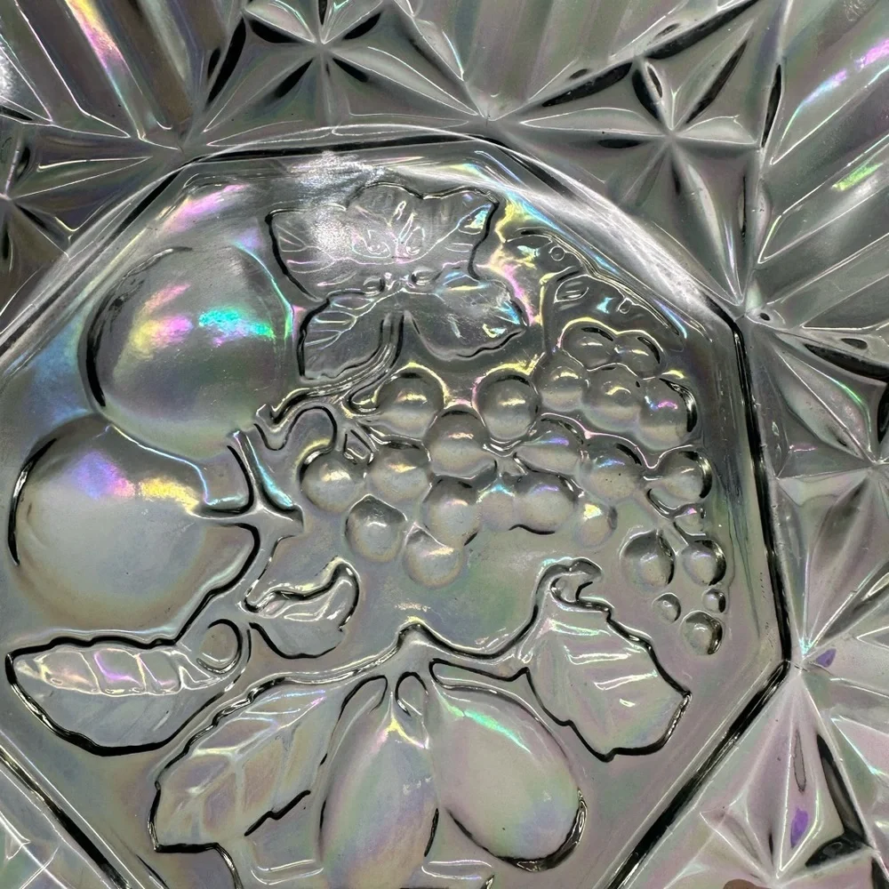 Federal Glass Carnival glass ruffled plate